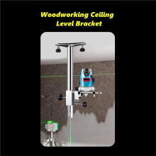Heavy-Duty Adjustable Ceiling Leveling Bracket with Pivoting L-Shape Base Wall Ceiling Mounted Tool