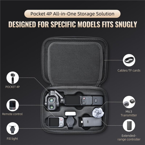 STARTRC for  Pocket 4P Camera Storage Bag Hard Shell Protective Case Waterproof Shockproof Travel Organizer 2