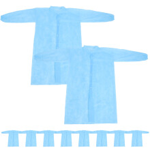 10St Beschermende Wegwerplabjassen Met Knopen Comfortabel