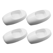 4St Micro Urinoir Set Wit Voor Poppenhuis En Landschapsdecoratie