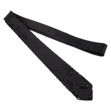 Zwarte Pailletten Stropdas Modeaccessoire Optredens