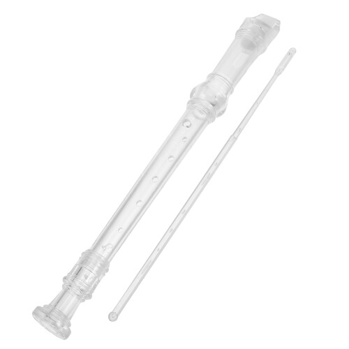 1Set Kindvriendelijke Transparante Blokfluit ABS Beginnersinstrument