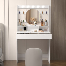 Vanity Desk with Lights White