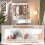 Vanity Desk with Lights White 4