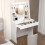Vanity Desk with Lights White 6