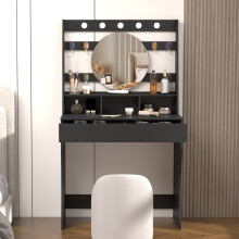 Vanity Desk with Lights Black