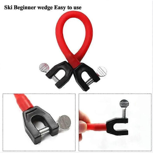 (Red) Professional Ski Training Aid compatible with Beginners Kids - Durable & Portable Speed Control Ski Tip Connector 2