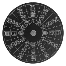 (rmt-b1p scale disk S, no Stand) Circle of Fifths Wheel Metal Aluminum Alloy Melody Chord Wheel with Stand Holder