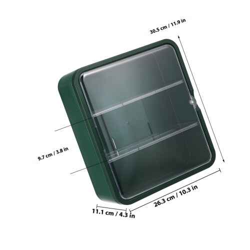 Small Display Case Van Plastic Met Verwijderbare Planken 1