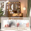 Vanity Desk with Lights Rustic 4