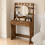 Vanity Desk with Lights Rustic 8