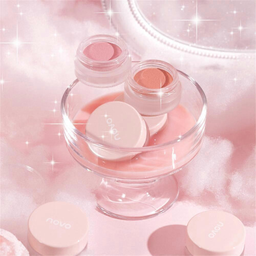 (Chestnuts) Mashed Potato Slightly Drunk Blusher Paste Single Color Pretty Mini Shiny Rouge 2