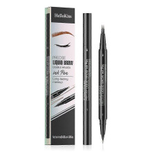 (LIGHT BROWN) binary eyebrow pencil, waterproof and sweat-proof wild eyebrow double-headed 2in1 eyebrow pencil liquid