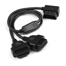 Câble d'extension de répartiteur OBD2 1 en 2, compatible avec le Black Friday, câble d'extension de diagnostic de voiture 16 broche