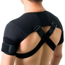 Black Friday Schwarze Doppel-Schulterbandage, Rotatorenmanschette, Armschmerzlinderung, Heißtherapie für Männer und Frauen, flexibel