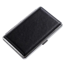 Čierny piatok, kožené tenké puzdro na cigarety, puzdro na tabak pre ženy, jemné puzdro na cigarety, úložný box na cigarety, d