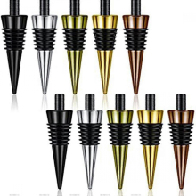 Black Friday 10 Pieces Bottle Stopper with Threaded Post Metal Wine Stopper Inserts Set Hardware for Wood Turnin
