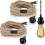 Black Friday 2 Pack Pendant Lights With Switch, Hemp Rope With 4.5m Cable, E27 Socket For Hall, Kitchen, Dining Table, Bar (without Bul 1