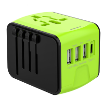 Black Friday -yleismalli kansainvälinen matkapistokesovitin, kaikki yhdessä eurooppalainen matkapistokesovitin 2.4a 3xusb-a 3.0a