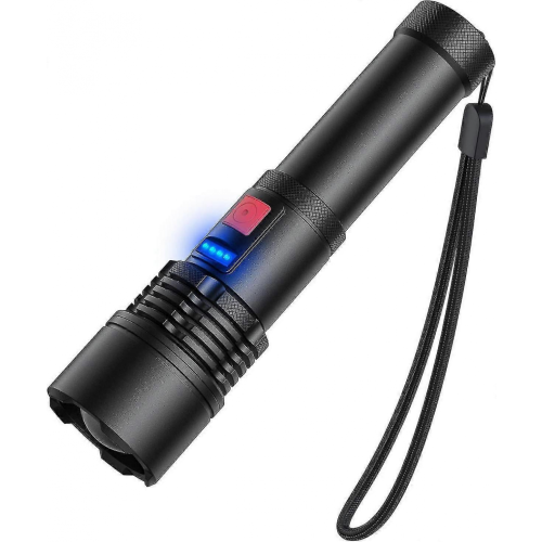 Επαναφορτιζόμενος φακός LED Elekin Black Friday με λειτουργία ζουμ, αδιάβροχος φακ