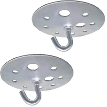 Crochet de plafond rond en métal Black Friday, 90 mm, robuste, pour lustre, 2 pièces