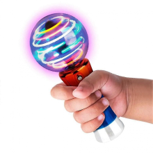 Giocattolo luminoso con palla e bacchetta LED lampeggiante del Black Friday, giocattolo rotante con bacchetta LED, divertente re