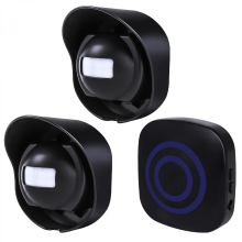 Black Friday Draadloos opritalarm Waterdicht buitenalarm met bewegingssensor 1 ontvanger 2 zenders met 38 klokken 200 m / 656 ft t