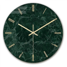 Black Friday CC003 Green Marble Pattern Wall Clock Non-Ticking Silent Alarm