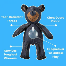 Black Friday TTMA Indestructible Bear Dog Toy for Dogs Who Love to Chew, Extra Strong Plush Bear Dog Toy, Indestructible Dog Toy The Be