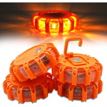 Black Friday 1/2/3/4 Pack Led Safety Flares Road Emergency Lights Roadside Safety Flashing Warning Flare Light Kit Beacon Disc