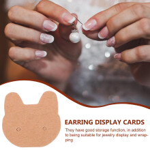 200St Earring Display Cards Kraft Voor Oorbellen En Oorstekers