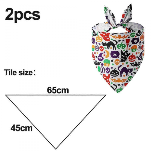 Black Friday Charming Halloween Dog Bandana, Adjustable Stylish Accessory Crafted From Soft Polyester Material 1