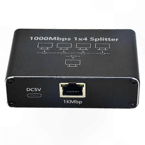 Διαχωριστής Ethernet RJ45 4 θυρών Black Friday για επέκταση δικτύου Gigabit 1