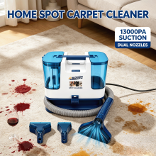 13000PA Portable Carpet Cleaner Stain Cleaner with 1.3m Hose,2 Nozzles