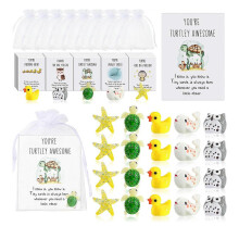 (50 sets) Staff Appreciation Present Bulks Thank You Staff Present with Animal Pun-Note Cards for Employee Workstation