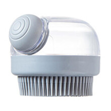 (Grey) Round Pet Bathing Brush Pet Grooming Massage Bath Brush Pet Product