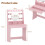 Vanity Desk with Lights Pink 2