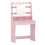Vanity Desk with Lights Pink 10