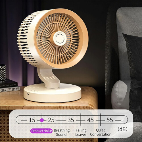 Ventilateur bureau kaki, LED + diffuseur ar么me oscillant mural silencieux 1