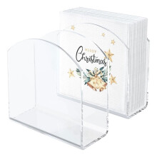 Support à Serviettes Transparent en Pack de 2 pour Table, Support à Serviettes en Acrylique, Distributeur de Serviettes pour Table de Cuisine,