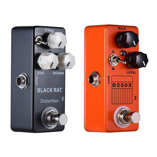 Mosky 2 Pcs  Guitar Effect Pedal, Black & Orange