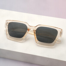 (Style 17)Gafas de sol cuadradas de montura gruesa simples con material de PC y Uv400 para viajes y uso en exteriores