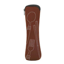 (03) Cutlery Holder Portable For Spoon Fork Dinner Bag Travel Camping Tableware