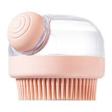 (Pink) Round Pet Bathing Brush Pet Grooming Massage Bath Brush Pet Product