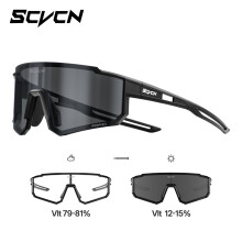 (Style M)Scvcn Color Changing Light Reflecting Windproof Cycling Eyewear For Outdoor Athletes