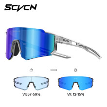 (Style F)Scvcn Color Changing Light Reflecting Windproof Cycling Eyewear For Outdoor Athletes