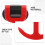 1Auto Afsleephaak Rood ABS Bevestiging Te Plaatsen 5