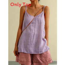 (LightPurple,XXL)Loose Fit Sleeveless Tank Shirt For Women Breathable Summer Casual And Travel Wear