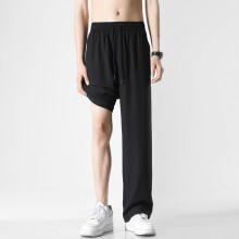 (Style B,4XL)Mens Lightweight Ice Silk Pants With Straight Cut For Summer Look Casual