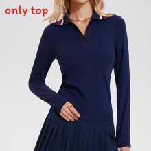 (Navy,XXXL)Ladies Long Sleeve Casual Polo With Stretch Fabric For Fitness Training Sport